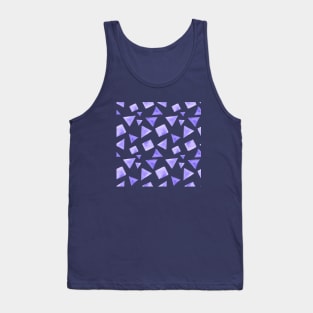 Seamless Geometric Pattern Triangles and squares Purple Tank Top